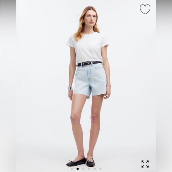 NWT MADEWELL The 90’s Jean Short Women's Light Blue Denim Size 24 - Picture 3 of 15